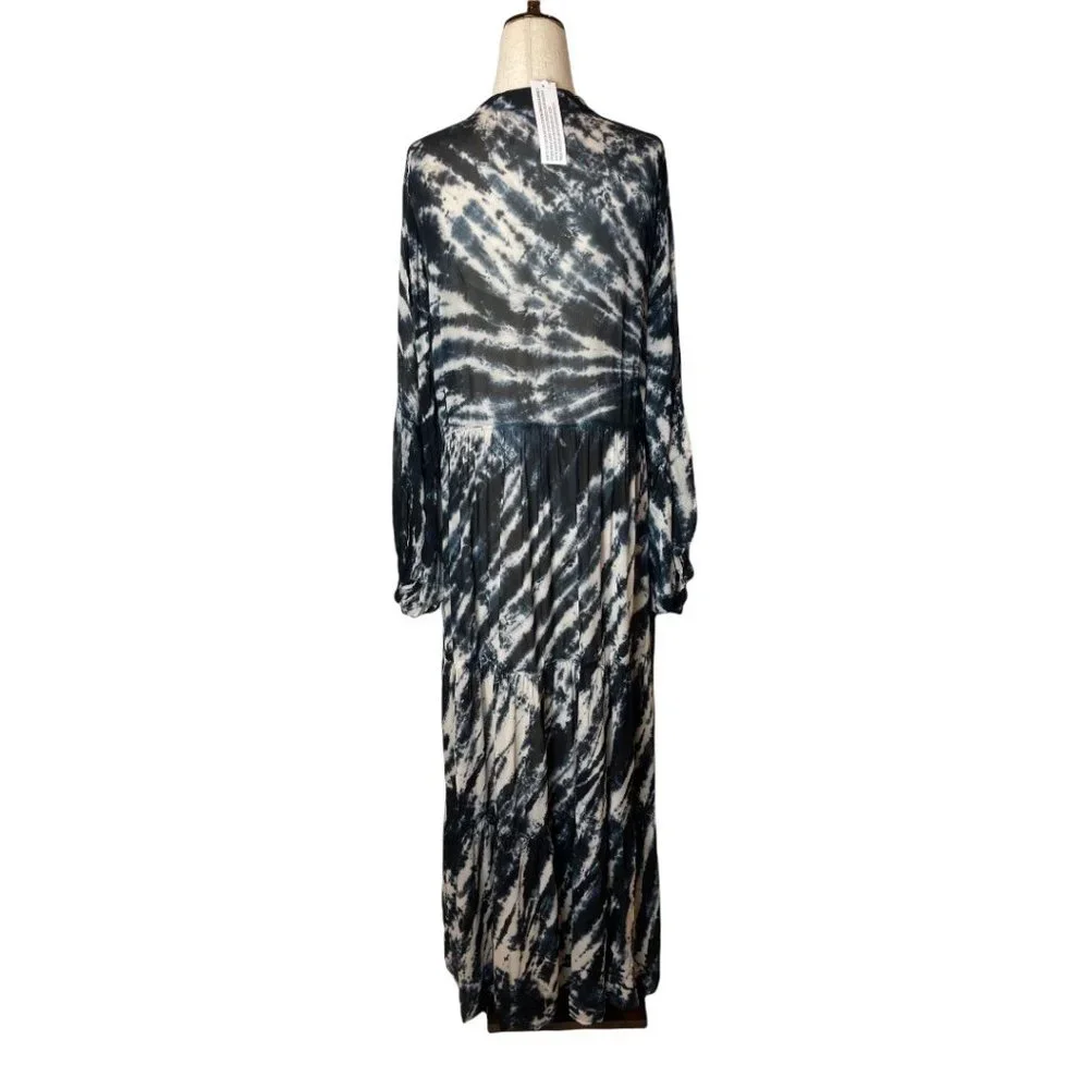 NWT Young Fabulous & Broke Black & White Tie-Dye Tallia Maxi Midi Dress S - Picture 5 of 11
